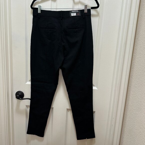 New Mario Serrani Women's Textured Pull On Pant Size M Black Tummy Control - Picture 10 of 14